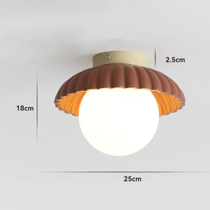 Ceiling Light | Iron Hallway Modern Glass & Metal Flush Mount