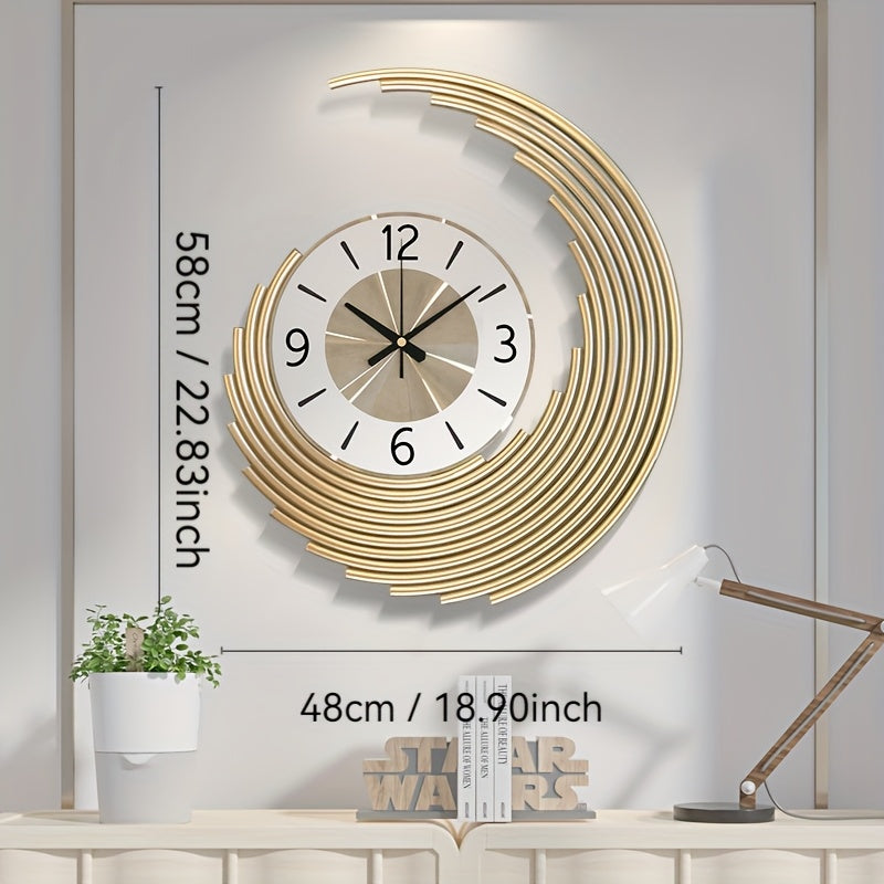 Wall Clock | Modern 3D Metal Design | Silent Quartz Movement Decor