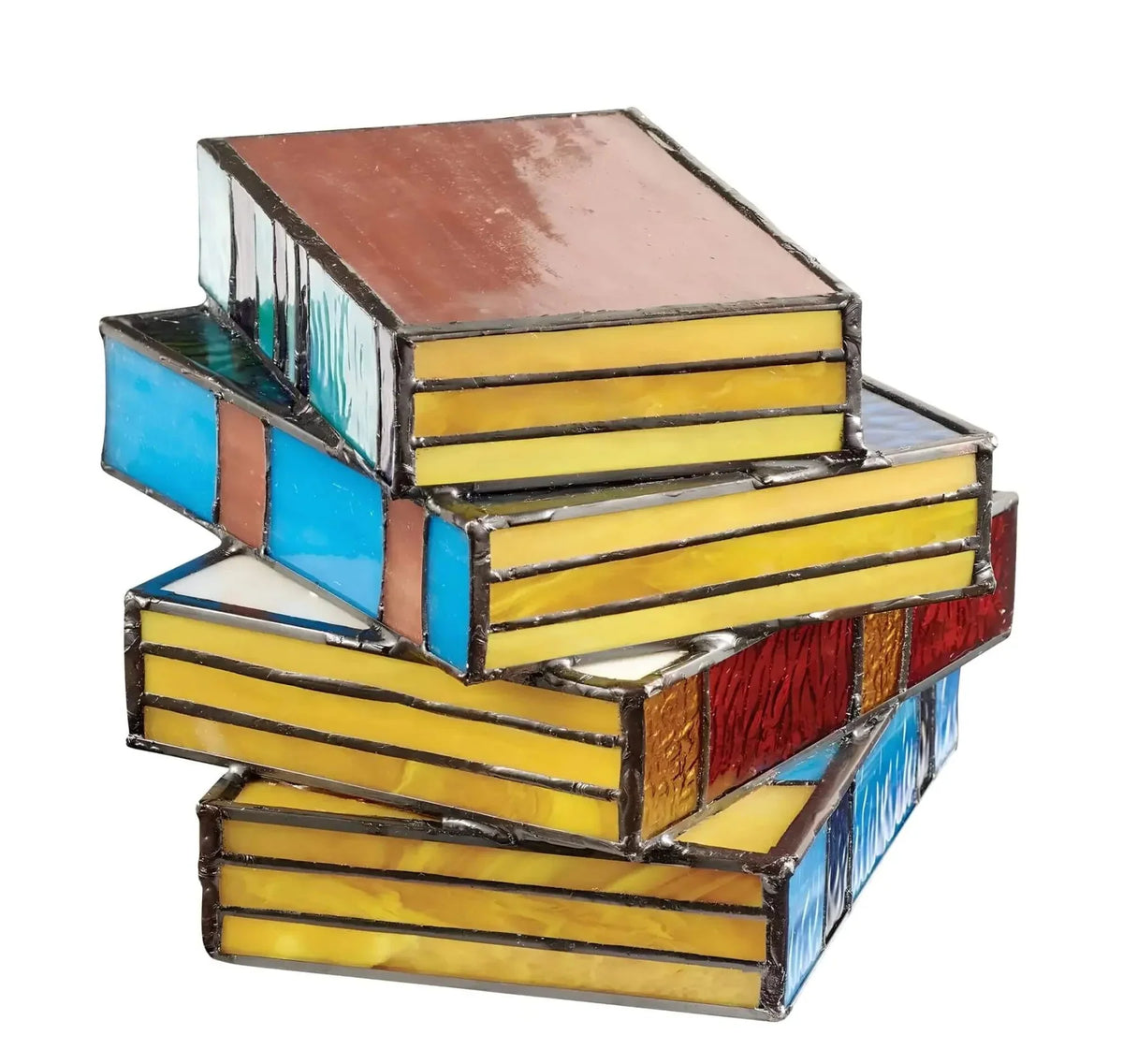 Book Lamp | Stained Glass Handcrafted Art Lighting | Decorative Accent
