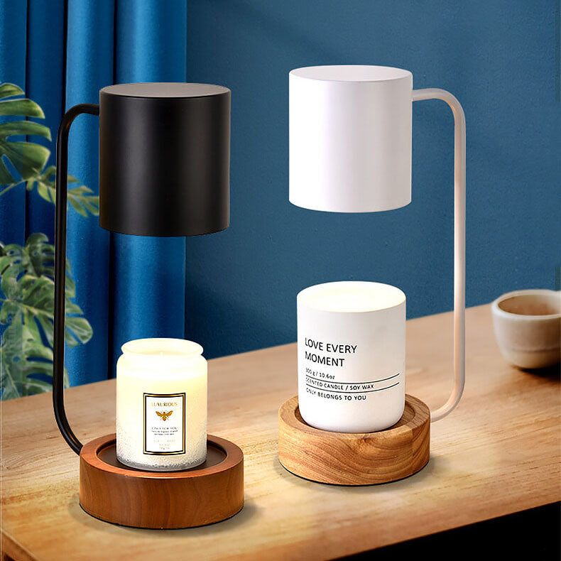 Candle Warmer Lamp | Japanese Minimalist Wooden Base Dimmable Wax Melter