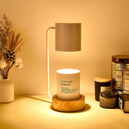 Candle Warmer Lamp | Japanese Minimalist Wooden Base Dimmable Wax Melter