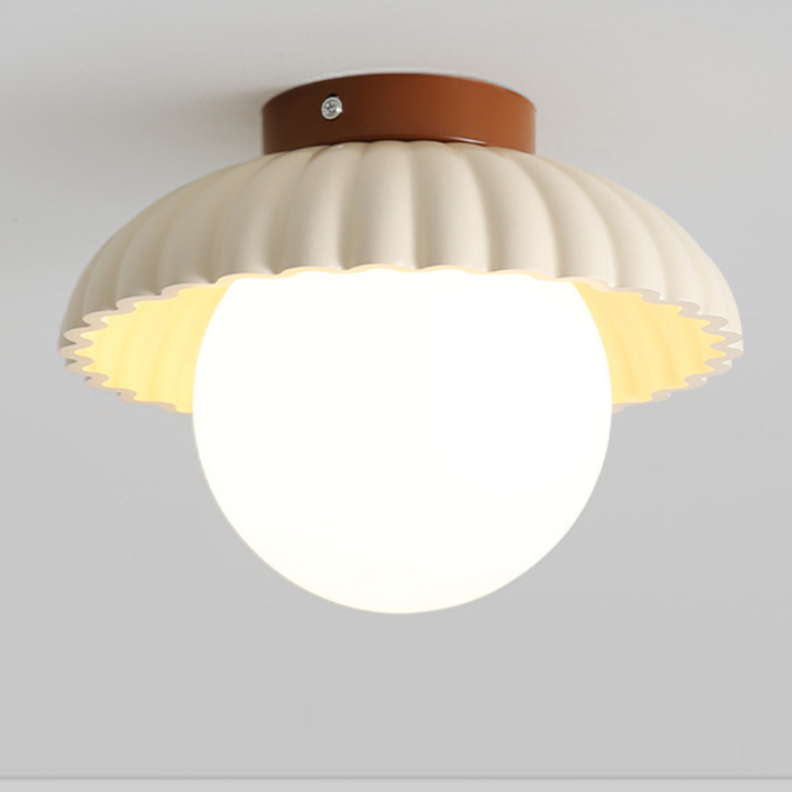 Ceiling Light | Iron Hallway Modern Glass & Metal Flush Mount
