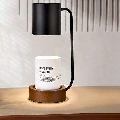Candle Warmer Lamp | Japanese Minimalist Wooden Base Dimmable Wax Melter