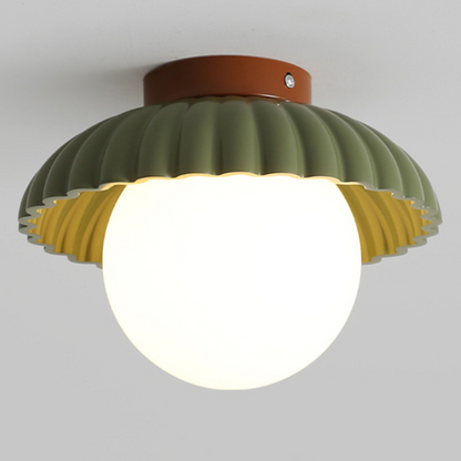 Ceiling Light | Iron Hallway Modern Glass & Metal Flush Mount