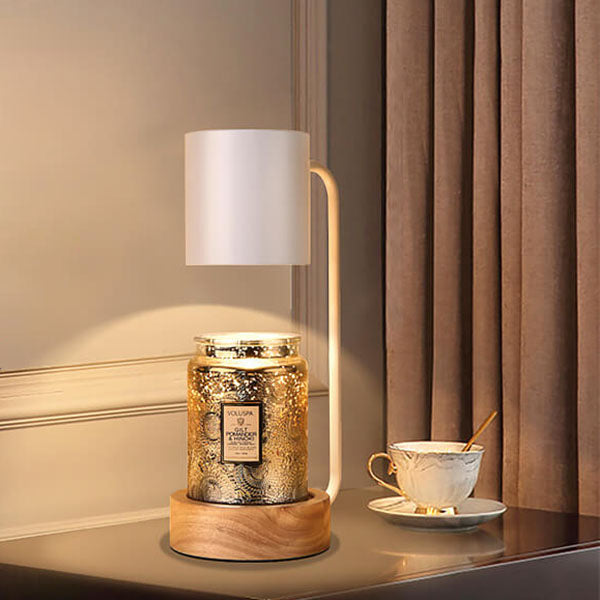 Candle Warmer Lamp | Japanese Minimalist Wooden Base Dimmable Wax Melter