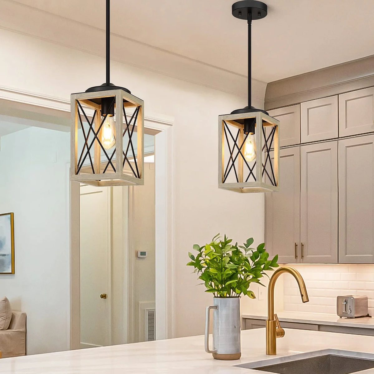Pendant Light Farmhouse Flush Mount Ceiling Light