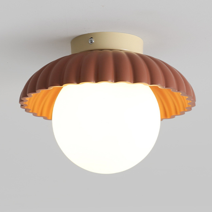 Ceiling Light | Iron Hallway Modern Glass & Metal Flush Mount