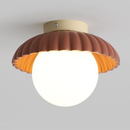 Ceiling Light | Iron Hallway Modern Glass & Metal Flush Mount