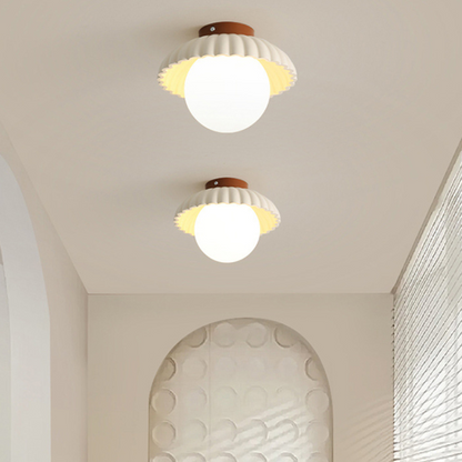 Ceiling Light | Iron Hallway Modern Glass & Metal Flush Mount