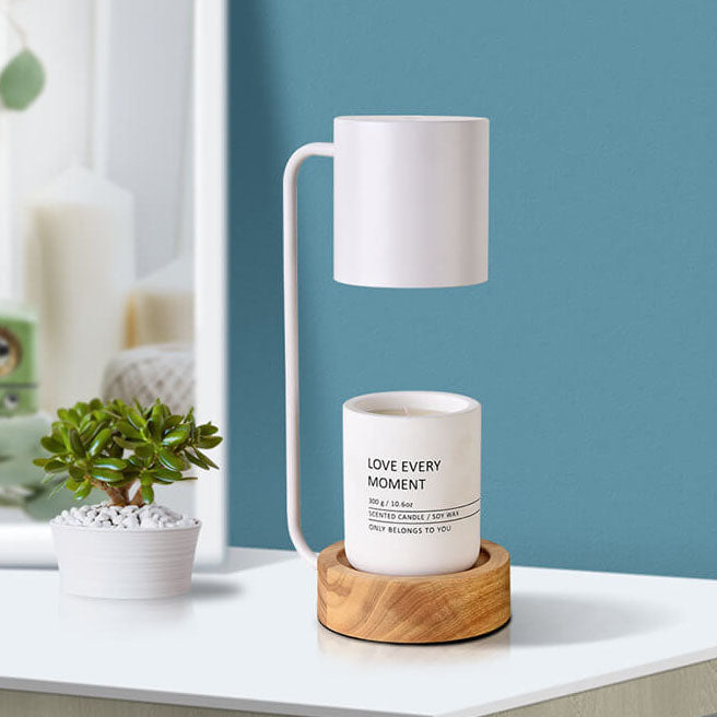 Candle Warmer Lamp | Japanese Minimalist Wooden Base Dimmable Wax Melter