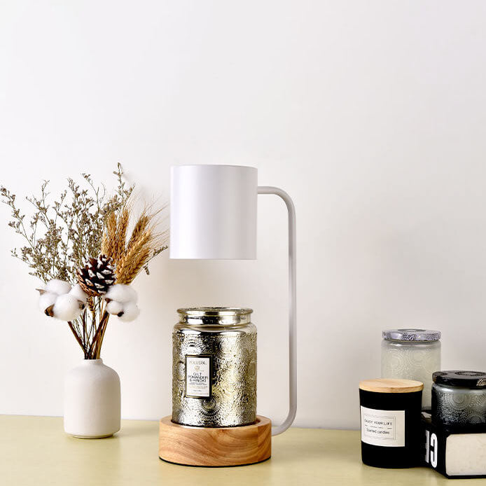 Candle Warmer Lamp | Japanese Minimalist Wooden Base Dimmable Wax Melter