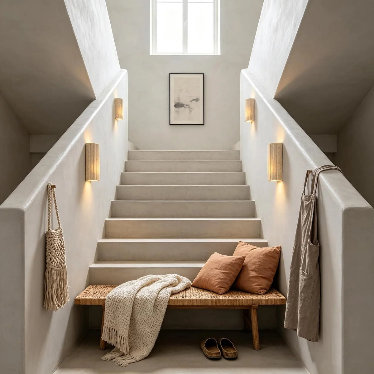 Up & down Natural Stone Wall Sconce, Modern Indoor Wall Light Fixture