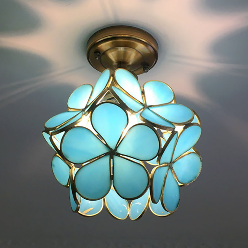 Flower Ceiling Light | Retro Colourful Vintage PVC Flush Mount Lamp