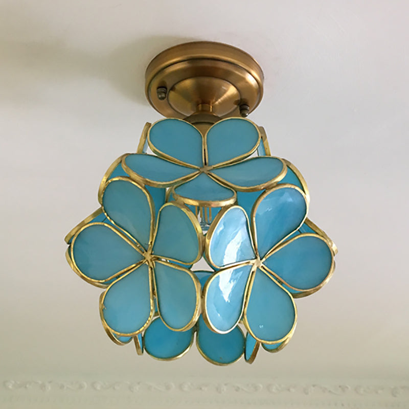 Flower Ceiling Light | Retro Colourful Vintage PVC Flush Mount Lamp