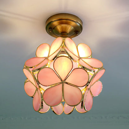 Flower Ceiling Light | Retro Colourful Vintage PVC Flush Mount Lamp