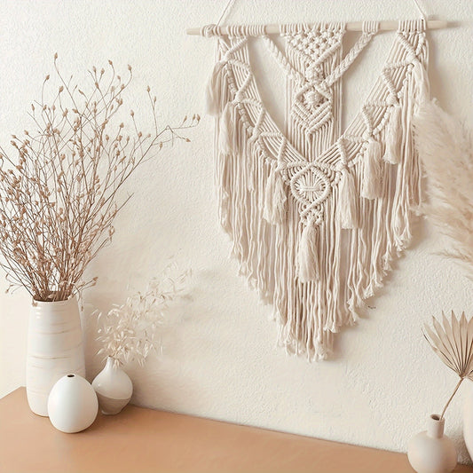 Macrame Wall Hanging | Bohemian Handcrafted Woven Tapestry for Home Decor