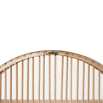 Bamboo Wall Shelf | Round Handmade Boho Floating Organizer for Home Decor