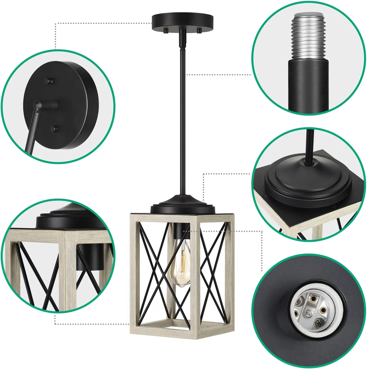 Pendant Light Farmhouse Flush Mount Ceiling Light