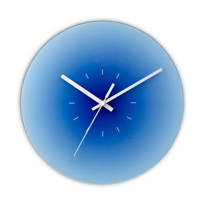 Glass Wall Clock | Modern Sunset Gradient Design | Decorative Timepiece