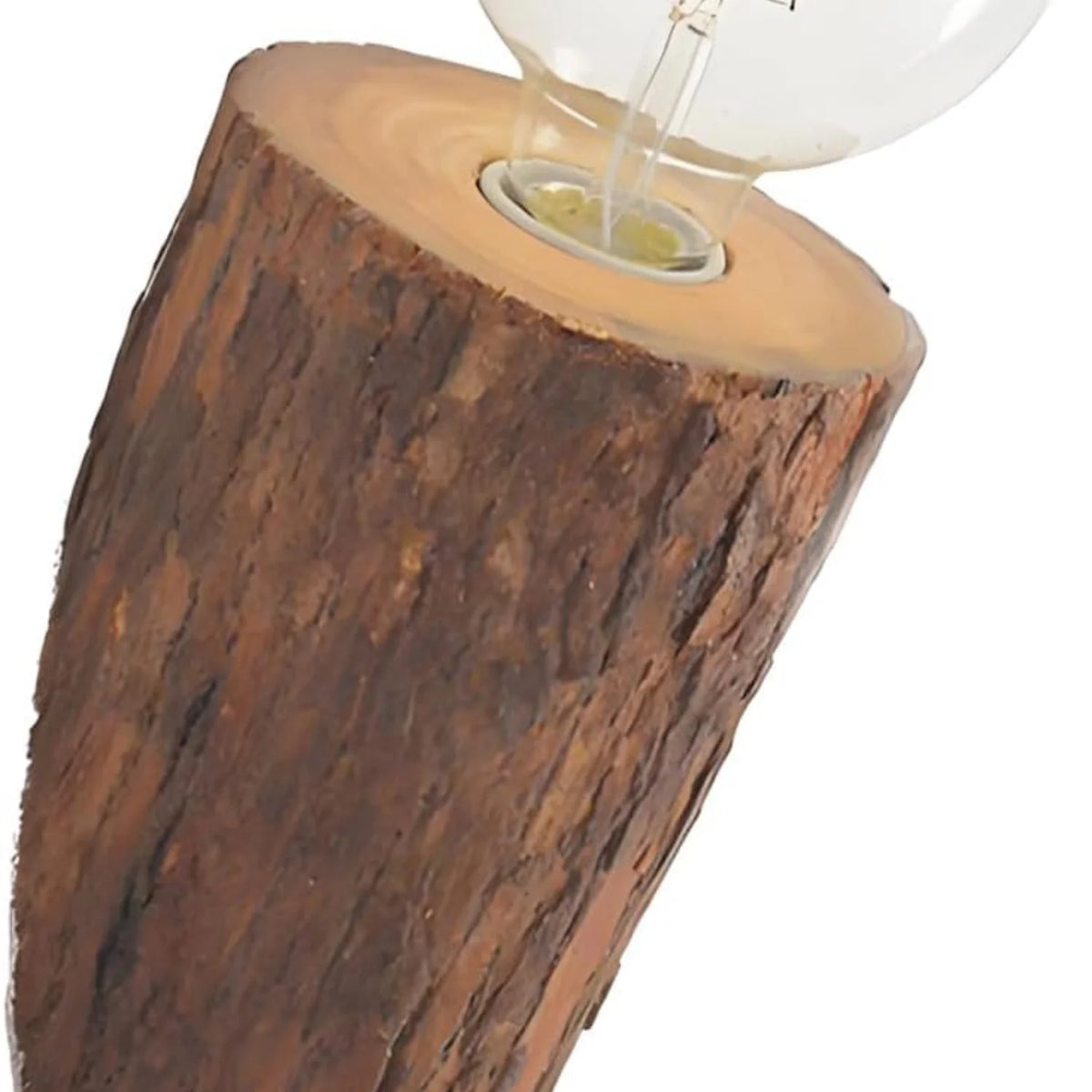 Rustic Natural Tree Stump Hardwired Wall Sconce, Wooden Wall Lamp