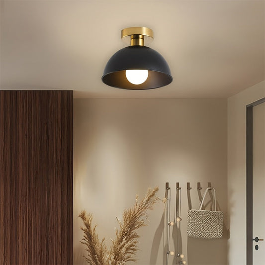 Semi-Flush Ceiling Light | Modern Matte Metal Finish Mount Lamp