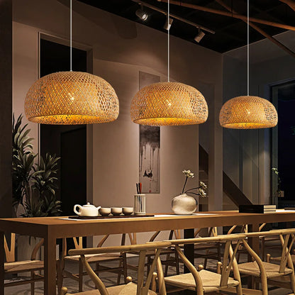 Wovella - Hand-Woven Dome Pendant Lampshade
