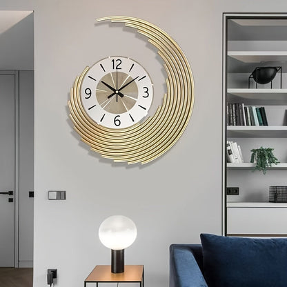 Wall Clock | Modern 3D Metal Design | Silent Quartz Movement Decor