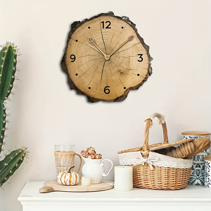 Wall Clock | Rustic Wood Slice Natural Log Design | Home Decor