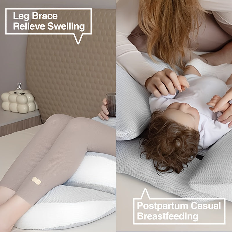 Pregnancy Pillow | Adjustable Ergonomic Maternity Support | Side & Stomach Sleepers