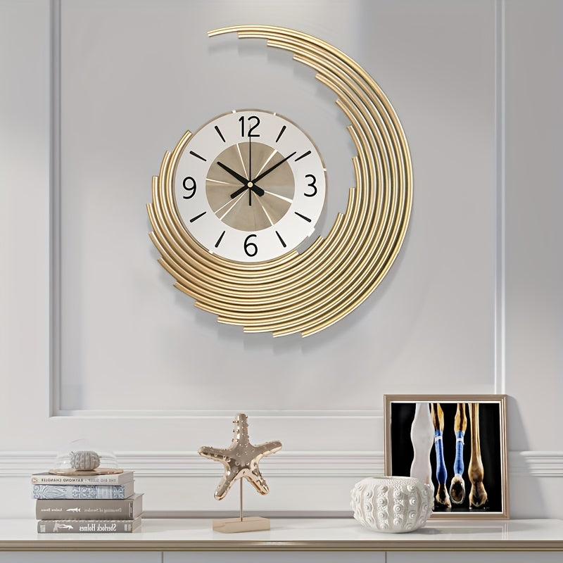 Wall Clock | Modern 3D Metal Design | Silent Quartz Movement Decor