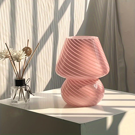 Glass Mushroom Table Lamp | Murano-Style USB Dimmable Light for Home Decor