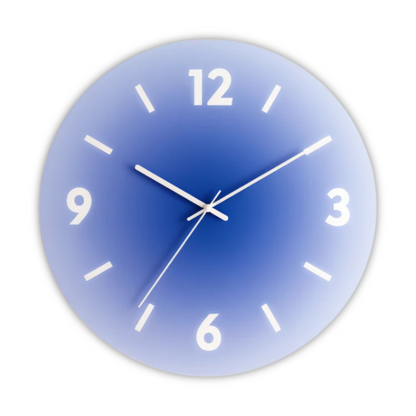 Glass Wall Clock | Modern Sunset Gradient Design | Decorative Timepiece
