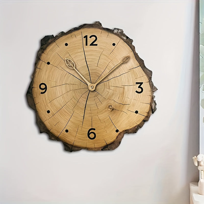 Wall Clock | Rustic Wood Slice Natural Log Design | Home Decor