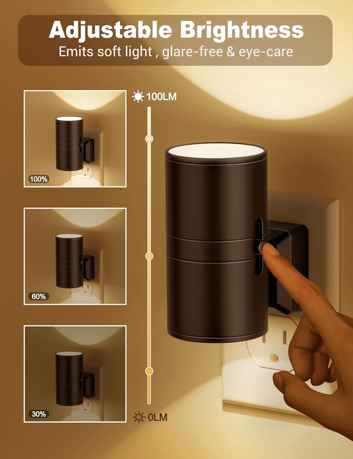LED Night Light | Smart Dimmable Plug-In Indoor Lamp - NightNova