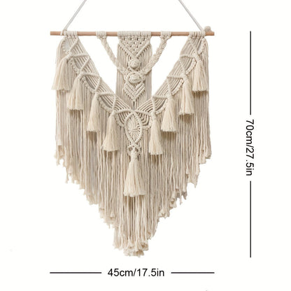 Macrame Wall Hanging | Bohemian Handcrafted Woven Tapestry for Home Decor