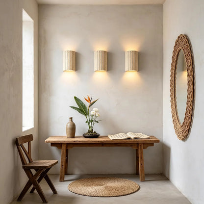 Up & down Natural Stone Wall Sconce, Modern Indoor Wall Light Fixture
