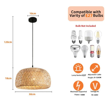 Wovella - Hand-Woven Dome Pendant Lampshade