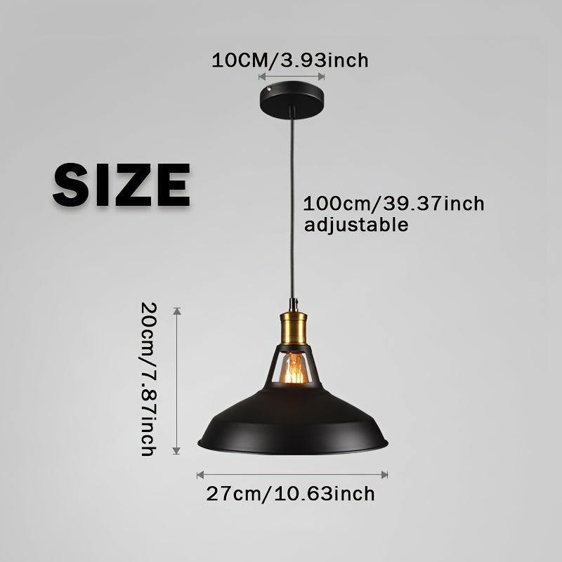 Metal Pendant Light | Industrial Retro Loft Style Ceiling Lamp