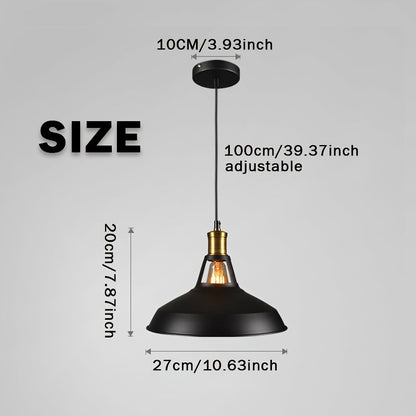 Metal Pendant Light | Industrial Retro Loft Style Ceiling Lamp