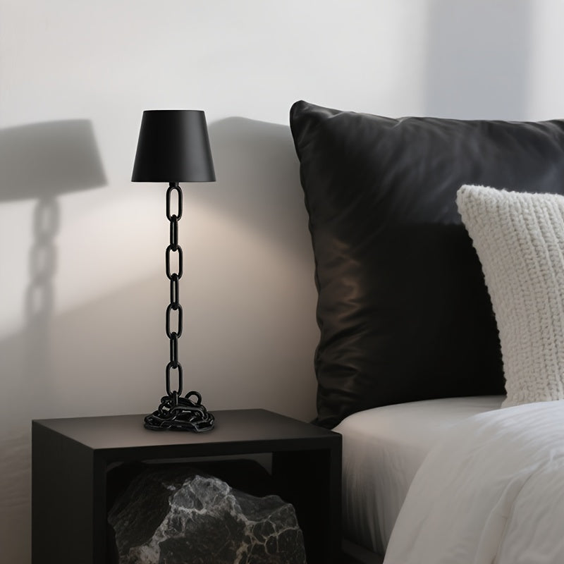 Table Lamp | Modern Chain-Link | Rechargeable Touch LED Cordless Light