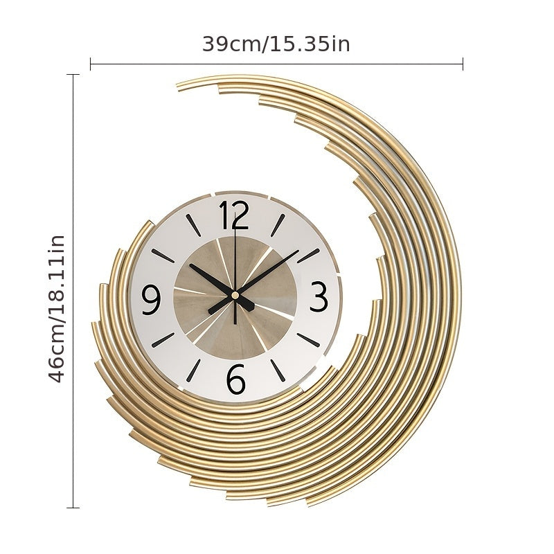 Wall Clock | Modern 3D Metal Design | Silent Quartz Movement Decor