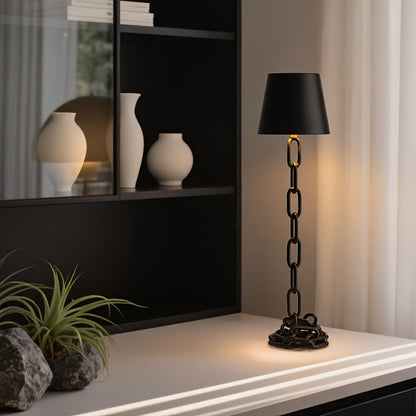 Table Lamp | Modern Chain-Link | Rechargeable Touch LED Cordless Light