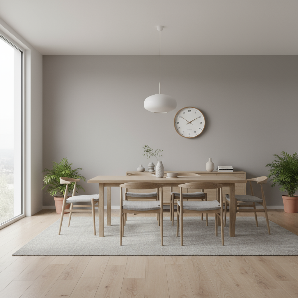 Wall Clock | Nordic Minimalist Wood Frame | Scandinavian Home Decor