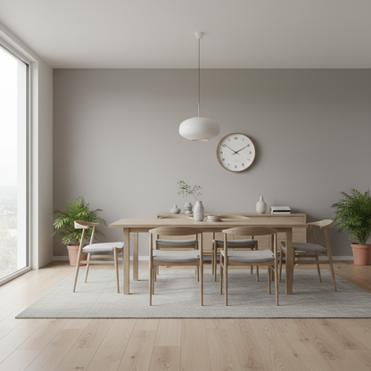 Wall Clock | Nordic Minimalist Wood Frame | Scandinavian Home Decor