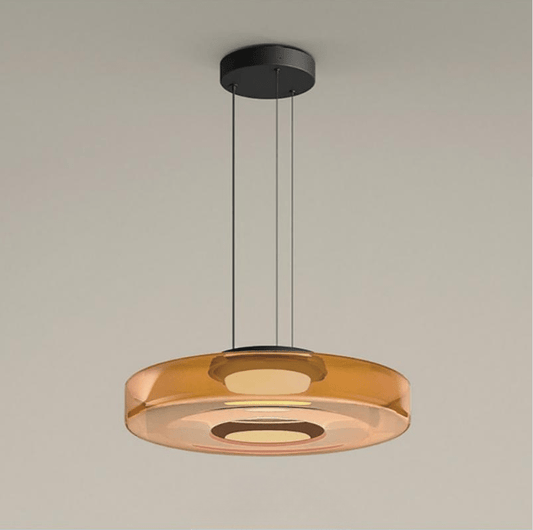 Glass Pendant Light | Bauhaus Modern Layered LED Hanging Lamp