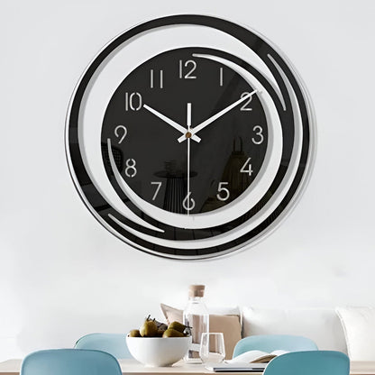 Wall Clock | Modern Black Acrylic Scandinavian Design - Sorana