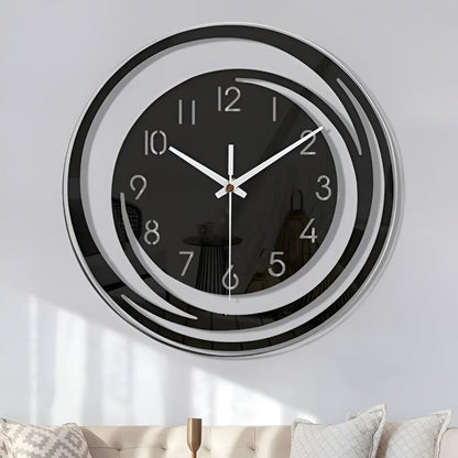 Wall Clock | Modern Black Acrylic Scandinavian Design - Sorana
