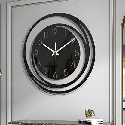 Wall Clock | Modern Black Acrylic Scandinavian Design - Sorana