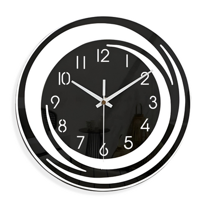 Wall Clock | Modern Black Acrylic Scandinavian Design - Sorana
