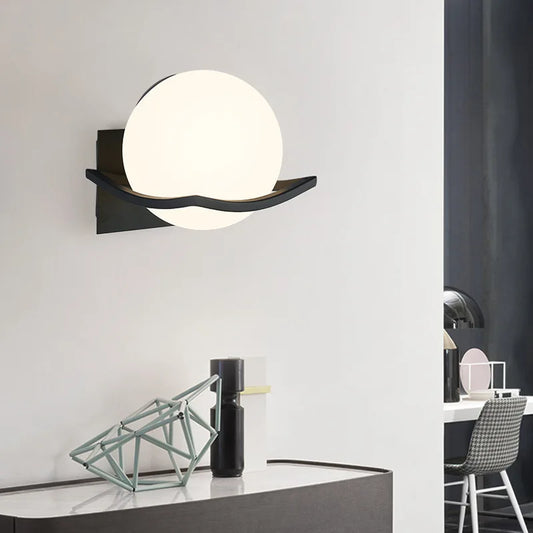 Wall Light | Modern European Glass Globe Sconce - Makar